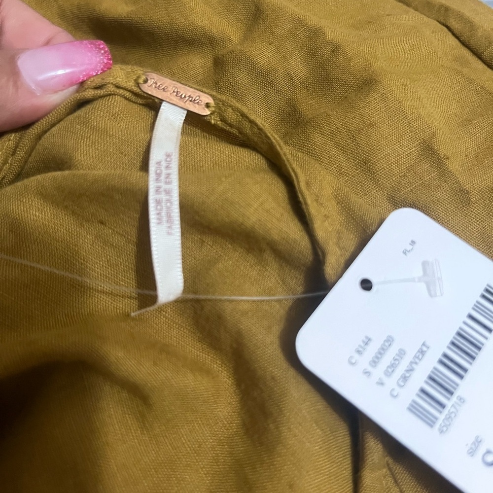 Free People Mustard Yellow Backless Ruffle Midi Dress - Picture 5 of 11
